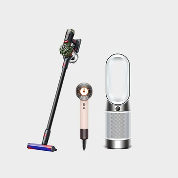 【入厝超值組】Dyson HP11三合一涼暖智能空氣清淨機+V8 Cyclone 吸塵器+HD16 吹風機(粉霧玫瑰)