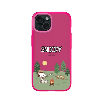 iPhone 15 Clear 粉漾桃 - 史努比 Snoopy - 露營趣