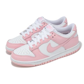 Nike 休閒鞋 Dunk Low GS 大童 女鞋 粉紅 白 復古 經典 FB9109-125