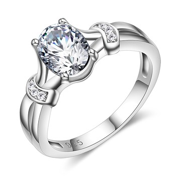 結婚戒指．璀璨之星．925純銀．定情戒