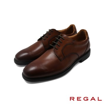 【REGAL】日本質感輕量經典紳士氣墊德比鞋 棕色(UC34-BR)
