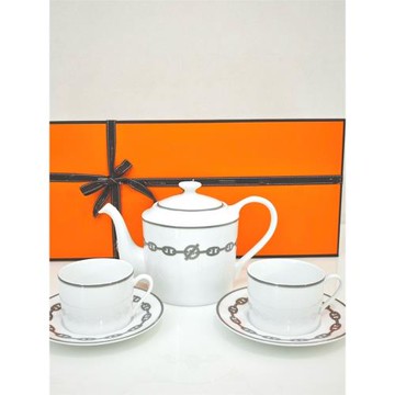 鏈條鉑金系列餐具咖啡杯碟壺置物盤骨瓷馬克杯家用下午茶酒店擺盤