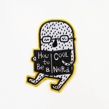 How To Be A Cool Nerd 刺繡布貼 繡布燙 可愛燙貼繡片