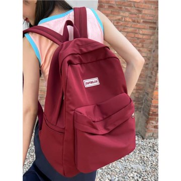 書包女初中生高中生簡約純色大容量中學生背包男大學生韓版雙肩包