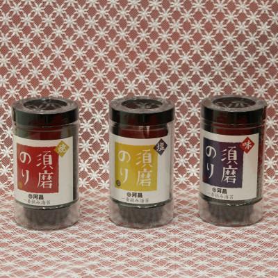 ふるさと納税 神戸市 一番摘み須磨のり　笑顔の食卓　味 焼 塩　3種20本セット