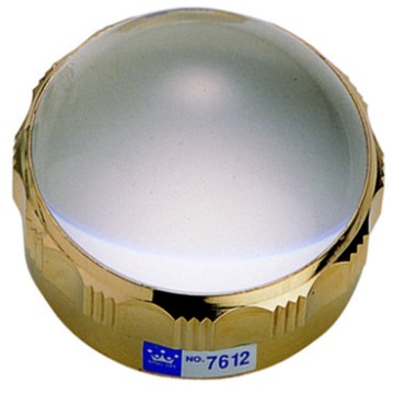 LIFE徠福 文鎮放大鏡 5X 鍍金色 NO.7612 閱讀輔助工具 清晰視野 穩固放置  金色  1個