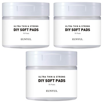 EUNYUL DIY化妝棉片 Set 超薄超強韌  70片  3罐