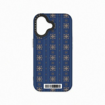 iPhone 16  殼 TRON IPhone 16 幾何復古花磚E款  載具 太空殼 透黑款 手機殼