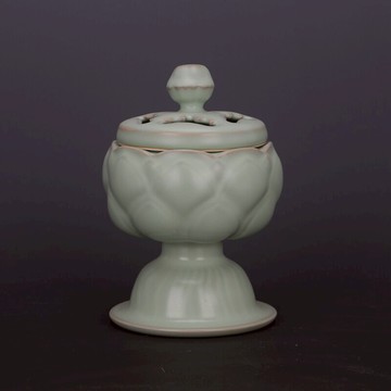 宋 汝窯宣和元年清涼寺蓮花熏爐 香爐 仿古舊貨瓷器古玩家居裝飾