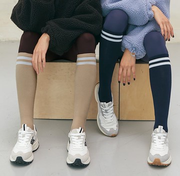 XEXYMIX 雙線後側LOGO及膝長筒襪｜共16色｜XEB200R