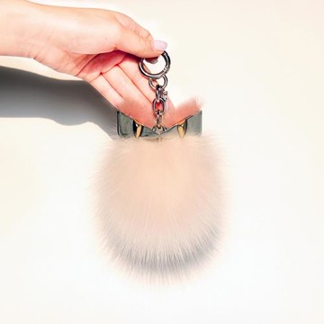 超大狐貍毛毛球掛飾包包掛件皮草可愛貓頭鷹毛絨飾品車鑰匙扣掛飾