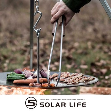 Petromax 木柄火夾/烤肉夾 54cm BBQ and Coal Tongs.焚火鉗柴火夾 不鏽鋼火鉗 露營燒烤長夾 料理夾麵包夾 木炭夾梅花夾