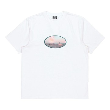 Stussy Unisex Gun Crush Printing Round-neck White