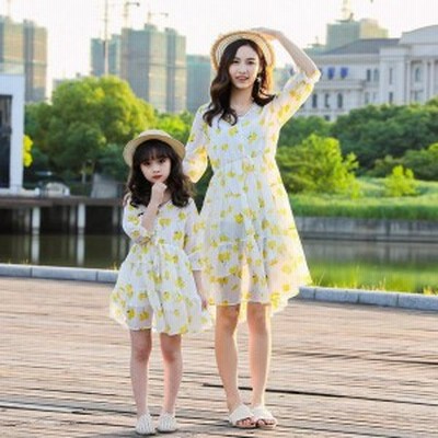 子供服 ワンピース 春夏 女の子 親子ペア キッズワンピース かわいい 子供ドレス ジュニア ビーチ 新品レディースワンピース 通販 Lineポイント最大get Lineショッピング