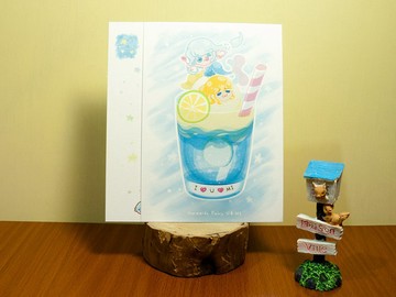 【限量明信片】美人魚童話酸甜滋味的檸檬蘇打 1套5入