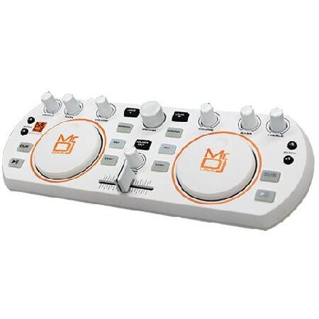 Mr. Dj MVDJ-1000WH USB DJミックスコントローラー 2つの個別ミキシングチャンネル付き コンピューターを接続してオーディオと再生に