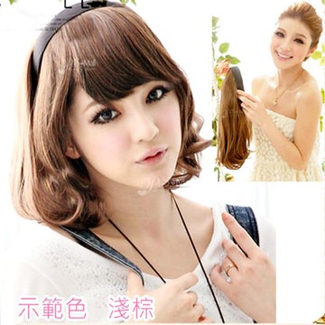 PS MALL半頂式髮箍梨花髮尾彎中長髮尾 1入