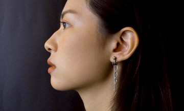 Saliva of the imagine - Stone with Chain  /  –  不對稱耳環