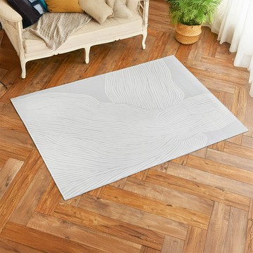 【好物良品】140x200cm_簡約輕奢長形高密度短絨毛可機洗防滑地墊-H款