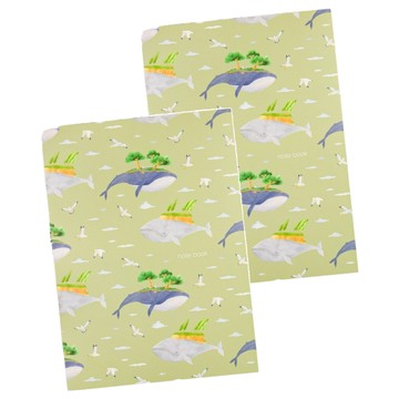 conifer 綠的事務 膠裝易撕筆記本 柔伊插畫聯名款 16K方格 易撕線設計 學生筆記本  2本  天空遨遊