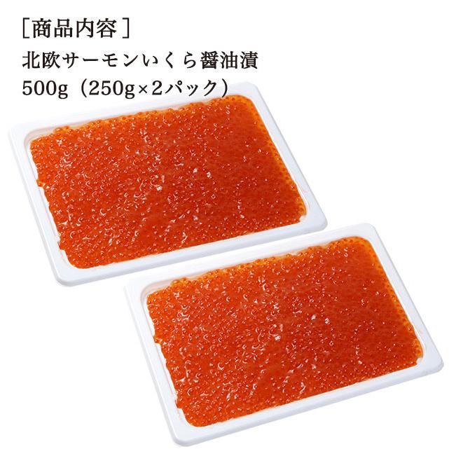 いくら醤油漬け500g（北欧サーモン使用）250gx2パック