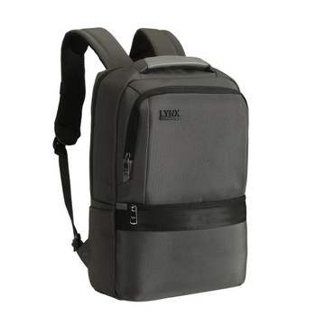 【Lynx】專業型防潑水嚴選1680D彈道尼龍17吋大後背包灰色(上課 上班 好攜帶)