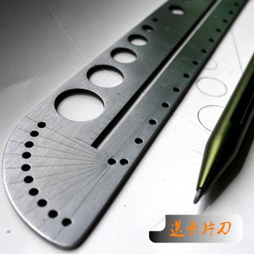 【臺灣出貨】木工多功能大號精工萬用組合刻度鋼尺圓規/內六角/量角器幾何圖形 推薦