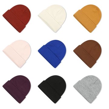 Voguo Relay 戶外護耳保暖套頭帽 純色針織帽 男女情侶同款