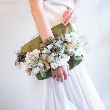 森林 | 咲編小包・手拿包  ( 丹寧 )