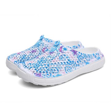 夏季男女鞋鳥巢拖鞋套腳鏤空花園鞋一腳蹬沙灘洞洞鞋兩穿鞋涼拖鞋