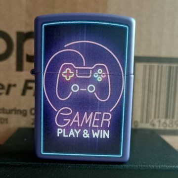 【現貨附發票】美國 Zippo 打火機 正品 gaming系列 霓虹搖桿  紫色消光烤漆  (型號49157)