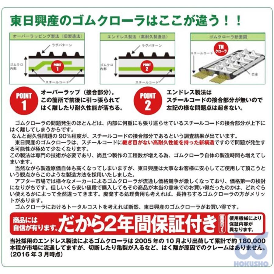 東日興産 SW307240 除雪機用クローラ 300mm幅 72ピッチ コマ数40