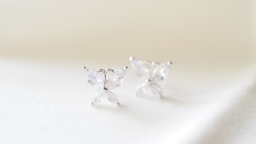 蝴蝶元素鍍18K時尚耳環