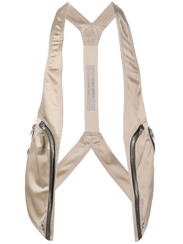 Rick Owens - Rick Bauhaus waistcoat - men - Nylon/Calf Leather/Cotton/Polyamide - 52 - Neutrals