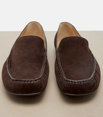The Row Leo suede loafers