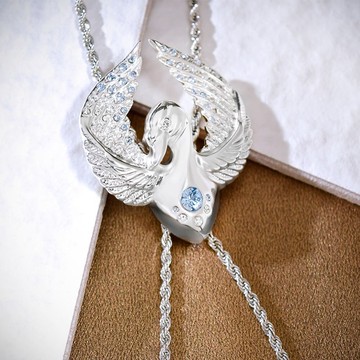 璀璨系列 天鵝 保羅領帶 Bolo Tie 領繩項鍊 金屬領繩 長項鍊