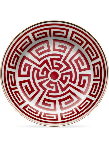 GINORI 1735 - Labirinto tea saucers (set of 2) - unisex - Porcelain - One Size - Red