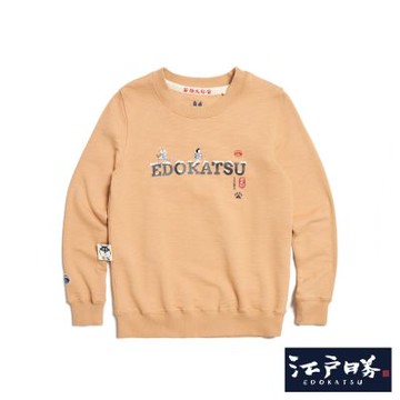 江戶勝 女裝 勝太郎系列 勝太郎好友長袖T恤-土黃色