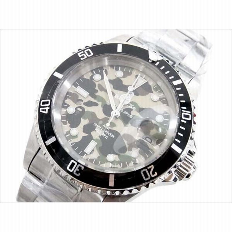 アベイシングエイプ T001 1ST CAMO TYPE1 BAPEX 時計 ウォッチ SS A ...