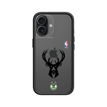 iPhone 17 Mod NX -邊框背蓋組合 (相機按鈕) 黑 - NBA - B&W-密爾瓦基公鹿 Milwaukee Bucks B&W