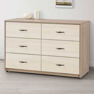 文創集 高可利雙色4尺六抽斗櫃-120x40x79cm免組