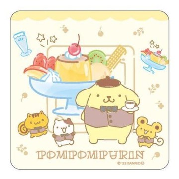 【震撼精品百貨】Pom Pom Purin 布丁狗~日本三麗鷗SANRIO 布丁狗方型壓克力杯墊*95435