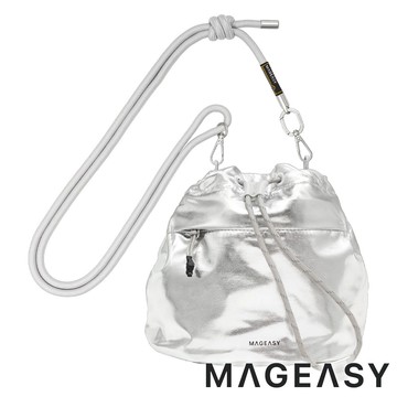 【MAGEASY】Flip Bucket雙面掛繩水桶包+8.3mm掛繩『恆星銀/璀璨銀』PHIPH361 戶外 露營 健行 休閒 時尚 旅遊 通勤 水桶包 掛繩