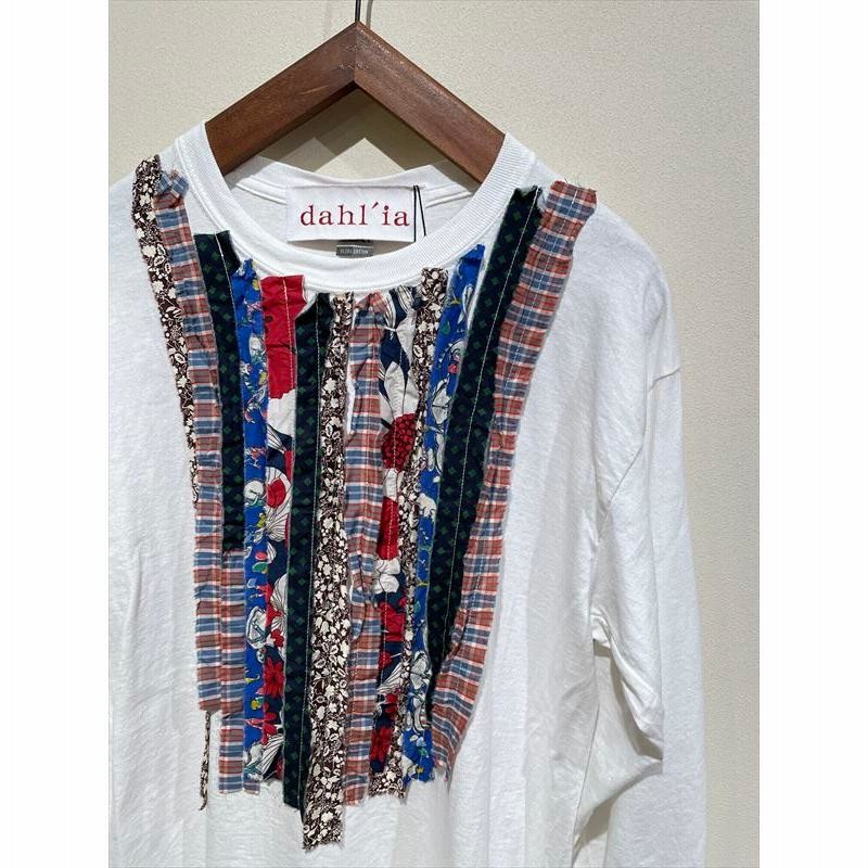 dahl'ia ダリア マルチリボンリメイク長袖Tシャツ HD-55