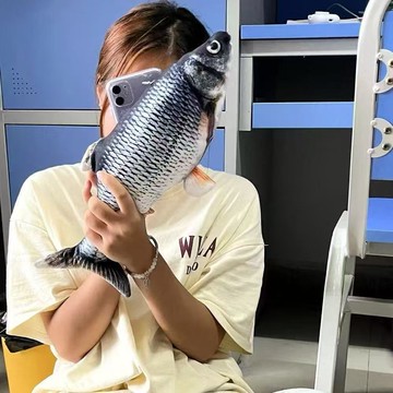 惡搞超大魚閨蜜互送 蘋果17/16/15/14手機殼iPhone13/12/11/xs整蠱惡搞禮物8plus防摔