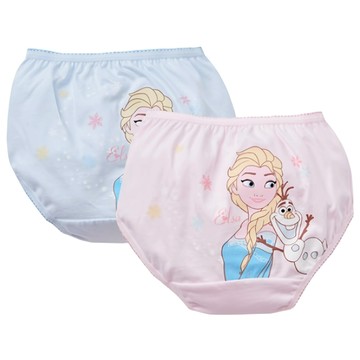 ONEDER 旺達棉品 女童款 冰雪奇緣系列三角褲 2件  M  冰雪奇緣 藍色 + 粉色