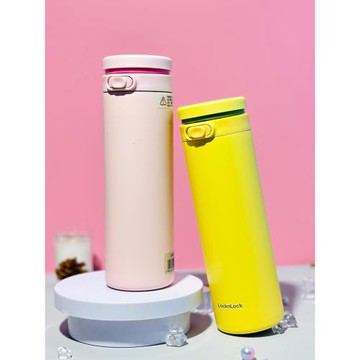 樂扣保溫杯316L不銹鋼便攜水杯女大容量杯子彈跳蓋高顏值學生男士