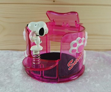 【震撼精品百貨】史奴比Peanuts Snoopy ~杯架_粉紅色_透明