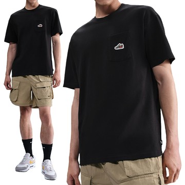 Nike As M Nsw Tee Accs Patch Cnct F 男款 黑色 上衣 短袖 HQ9243-010