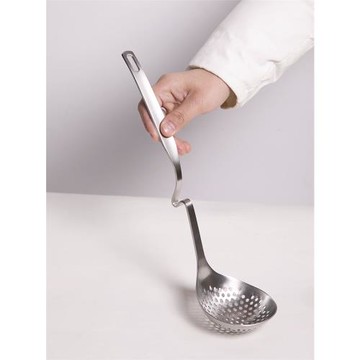 304不銹鋼火鍋湯勺/漏勺掛壁火鍋勺套裝加厚創意一體曲柄家用米木